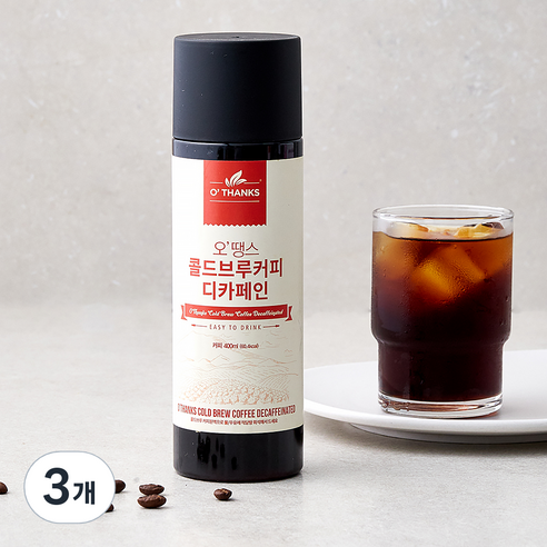 오땡스 콜드브루 디카페인, 400ml, 3개