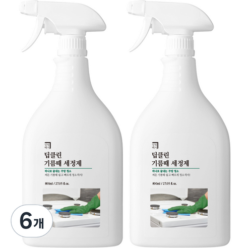 살림백서 딥클린 기름때 세정제, 800ml, 6개