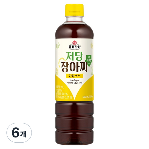 몽고간장 저당 장아찌간장소스, 6개, 500ml