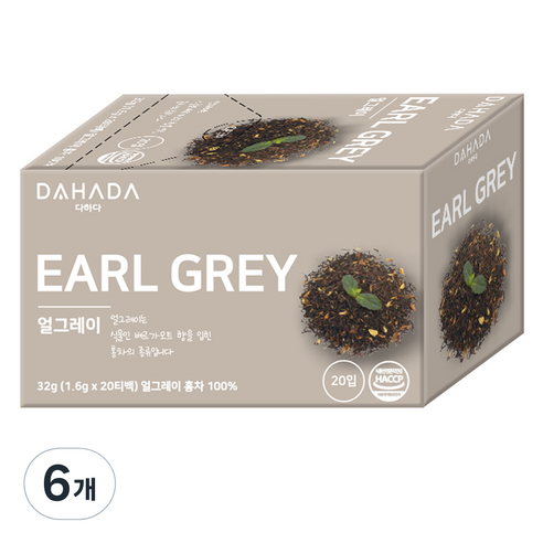 다하다 얼그레이, 1.6g, 20개입, 6개