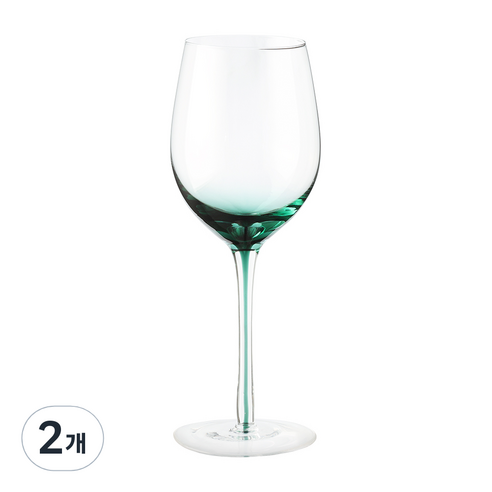 메종오브제 시에르 그라데이션 크리스탈 레드 와인잔 그린, 420ml, 2개