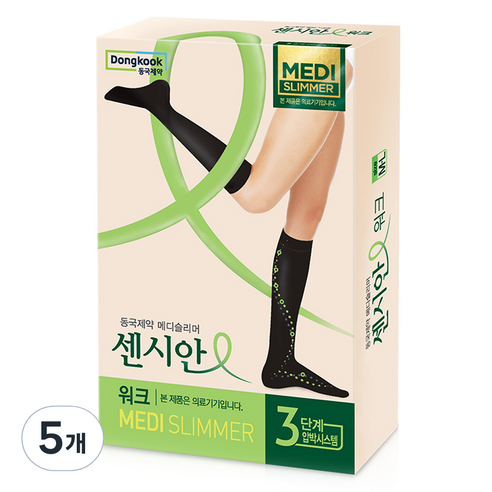 센시안 워크 동국제약 의료기기 반스타킹 압박밴드, 5개