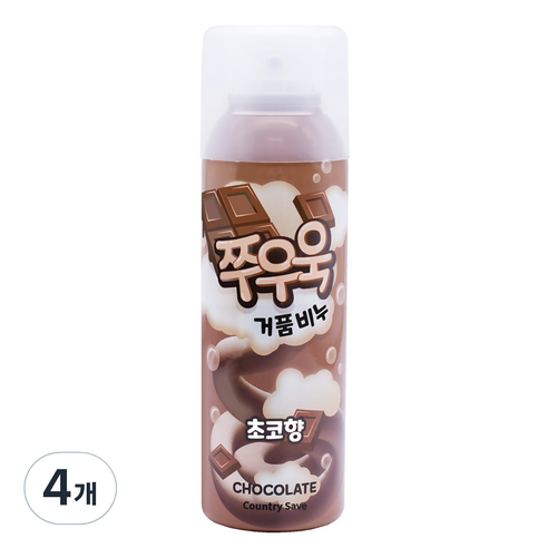 컨트리세이브 쭈우욱 폼솝 버블클렌져 초코, 4개, 200ml