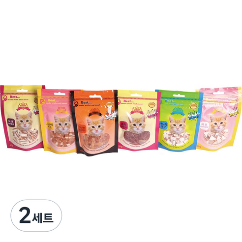 캣몽 고양이 간식 6종 혼합세트 40 g, 2세트