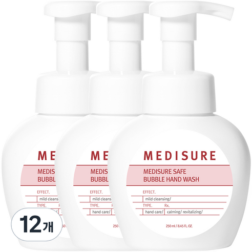메디슈어 세이프 버블 핸드워시, 250ml, 12개