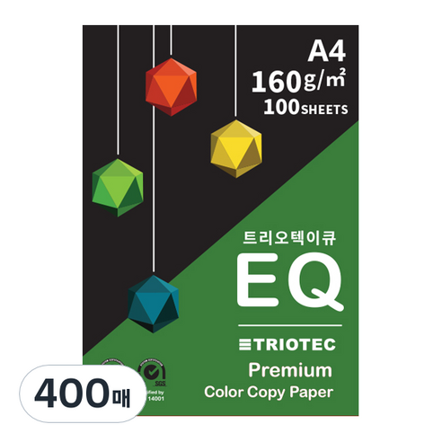 트리오텍이큐 복사용지 160g, A4, 400매