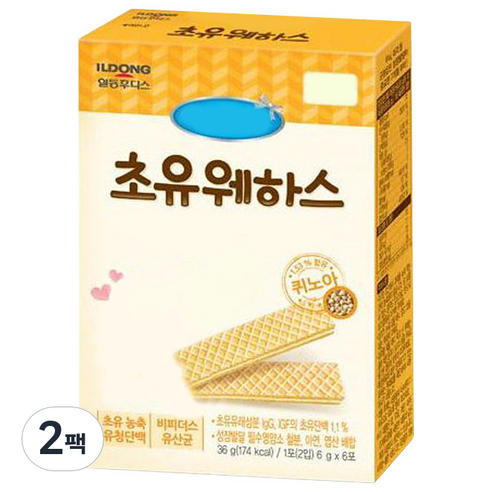 일동후디스 초유웨하스 과자, 36g, 2팩