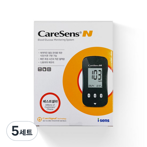 아이센스 케어센스 N 혈당측정기 세트, 5세트