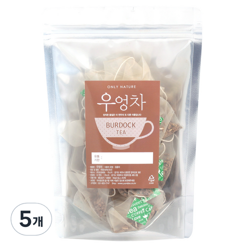 티리얼 삼각티백 우엉차, 2g, 25개입, 5개