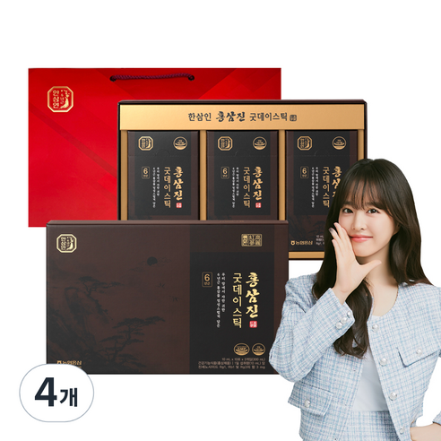 한삼인 홍삼진 굿데이스틱 30p, 300ml, 4개