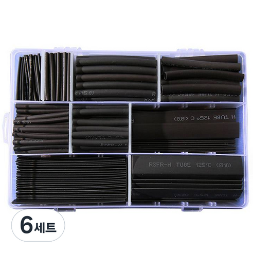 어반카 블랙 열수축 튜브 385p 세트 + 휴대용케이스, 6세트