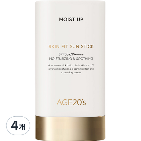 에이지투웨니스 스킨 핏 수분 선스틱 SPF50+ PA++++, 19g, 4개