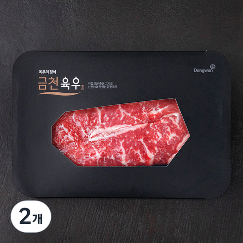 동원 금천 국내산 소고기 채끝 스테이크용 (냉장), 300g, 2개