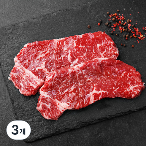 생생한우 1등급 채끝 구이용 (냉장), 200g, 3개