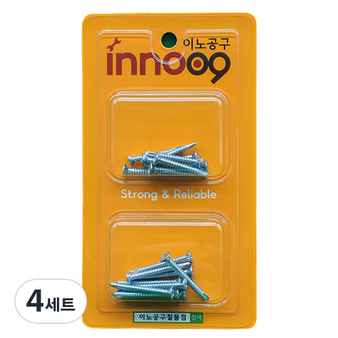 이노공구 백색 접시머리 직결나사 2종 x 10p 세트 NIT224, 4세트