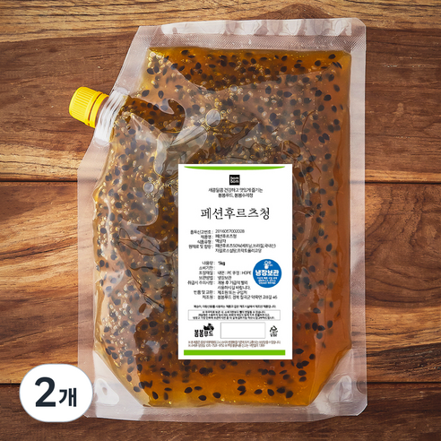봄봄푸드 패션후르츠청, 1kg, 2개