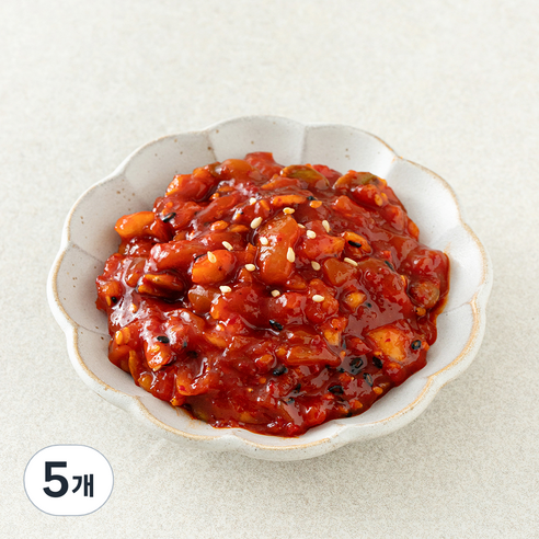 오늘의밥상 비벼먹는 오징어젓갈, 350g, 5개