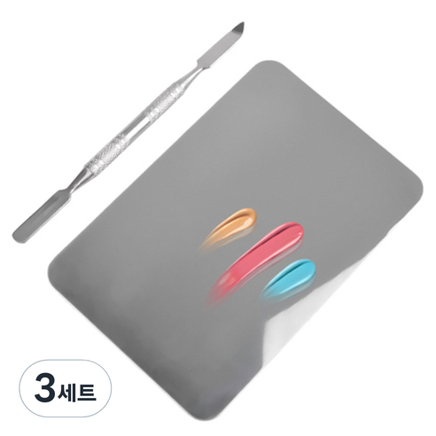 반해라 메이크업&네일 믹싱 팔레트 세트, BMT28 (실버), 3세트