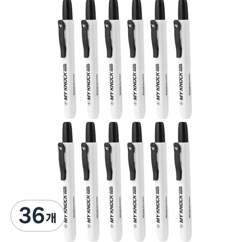 마이펜 마이노크 보드마카 M, BLACK, 36개