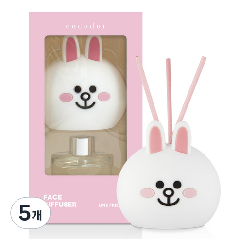 코코도르 라인프렌즈 페이스 디퓨저, 코니(플라워마켓), 50ml, 5개