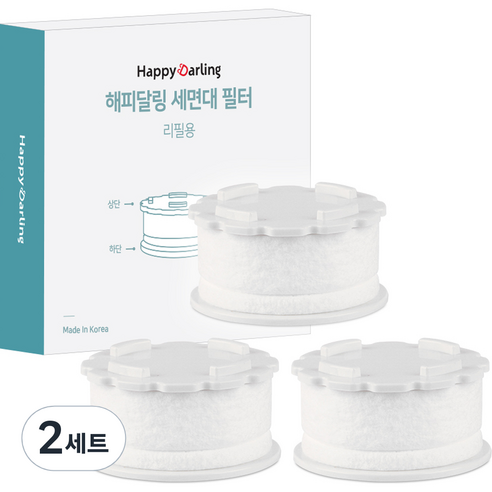 해피달링 세면대 헤드 필터 리필용 3p, 2개