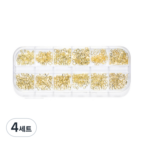 골드 X 실버 파츠 008 하트 별 삼각 사각 미니프레임 12종 세트, 4세트