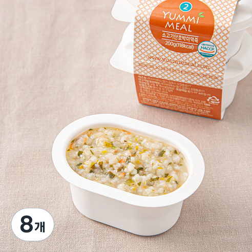 얌이밀 중기 2단계 만7~12개월 이유식, 100g, 8개, 혼합맛(소고기/단호박/미역)