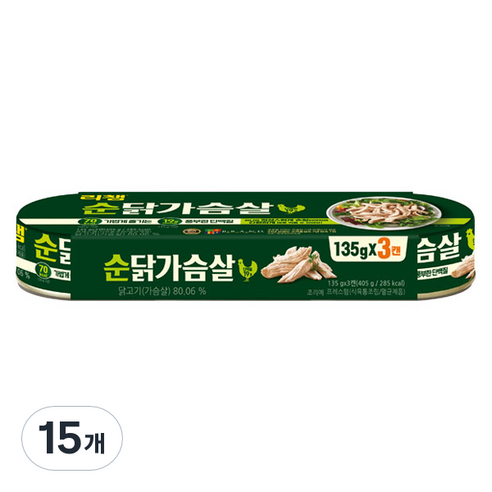 리챔 순닭가슴살, 135g, 15개