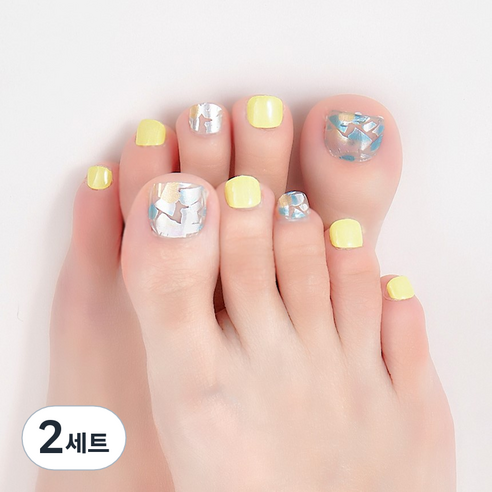 잇템샵 여름 네일아트 페디큐어 스티커 세트, 2세트, HL-087 다리아