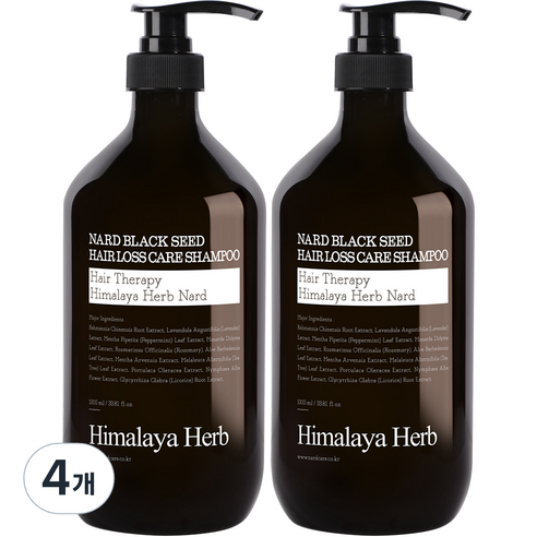 부케가르니 나드 블랙시드 탈모 샴푸, 1000ml, 4개