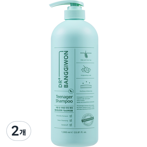 닥터방기원 틴에이저 청소년 두피 샴푸, 1000ml, 2개