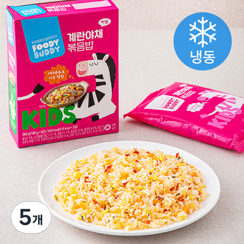 푸디버디 계란야채 볶음밥 2입 (냉동), 360g, 5개
