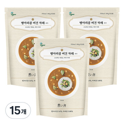 요이벤 병아리콩 비건 카레 소스, 15개, 150g