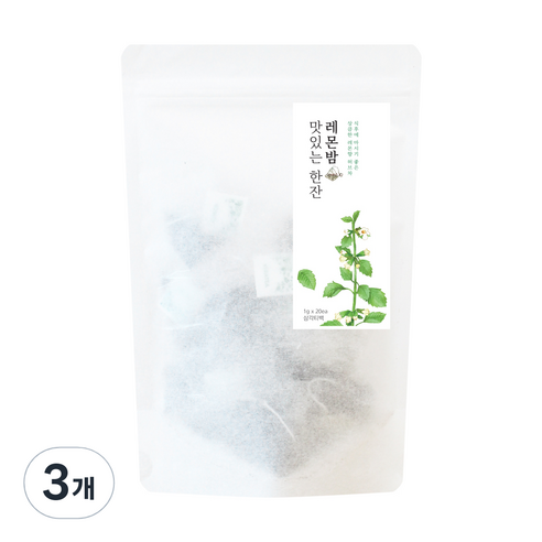더허브샵 프리미엄 허브티 레몬밤, 1g, 20개입, 3개