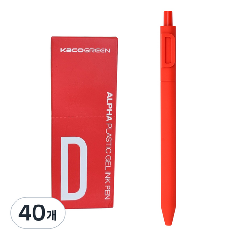 카코 알파 소프트 중성 젤펜 0.5mm, 알파벳 D, 40개