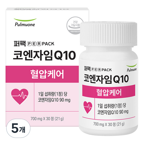 퍼팩 풀무원 퍼펙 코엔자임Q10 혈압케어 코큐텐 21g, 5개, 30정
