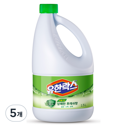 유한락스 후레쉬 소독제, 1.5L, 5개