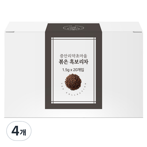 증안리약초마을 볶은 티백 흑보리차, 4개, 20개입, 1.5g