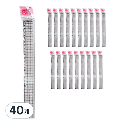 블루마토 정방향칸무늬 자H 30cm 개별포장, 혼합색상, 40개