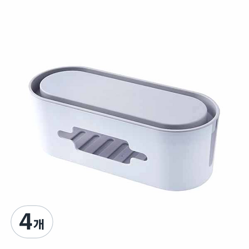 더자카 앰플 전선정리함, 4개, 화이트