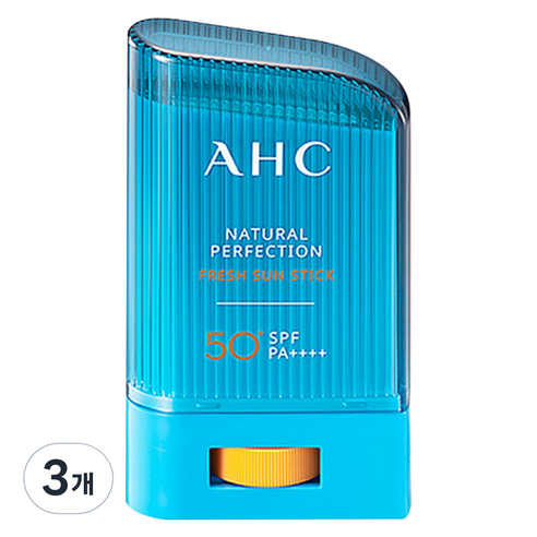 A.H.C 내추럴 퍼펙션 프레쉬 선스틱 SPF50+ PA++++, 22g, 3개