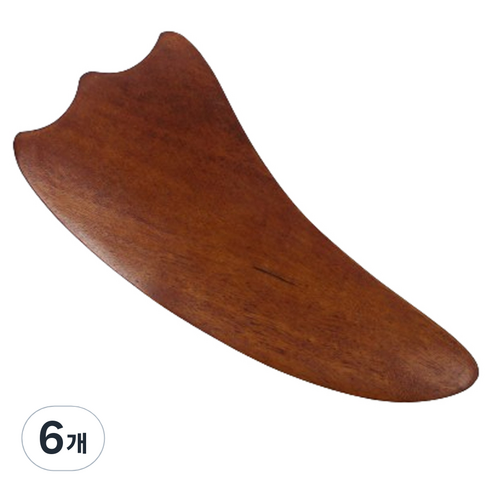 젊은이마켓 장미목 우드 괄사지압기 C타입, 6개, 혼합색상