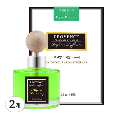 더허브샵 프로방스 퍼퓸 차량용 디퓨저, 피톤 로즈마리향, 120ml, 2개