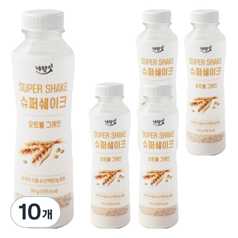 너랑잇 슈퍼쉐이크 오트볼 그레인, 50g, 10개