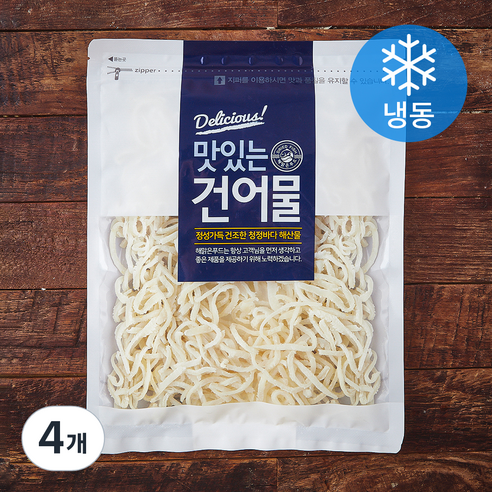 해맑은푸드 백진미채 (냉동), 200g, 4개