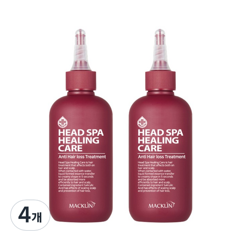 맥클린코스메틱 헤드스파 힐링케어 트리트먼트, 200ml, 4개