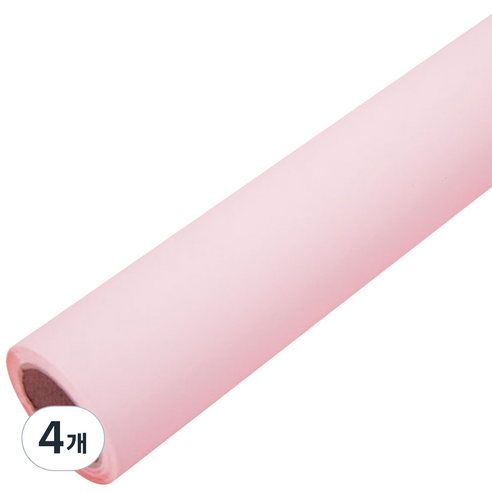 솔로몬샵 무광 양면 종이롤 포장지 50g, 연핑크, 4개