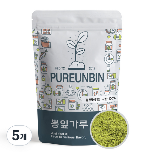 뽕나무잎 가루 분말, 5개, 300g