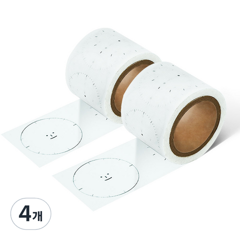 리훈 다정한마테 시계 마스킹테이프 30mm, 심플시계, 4개