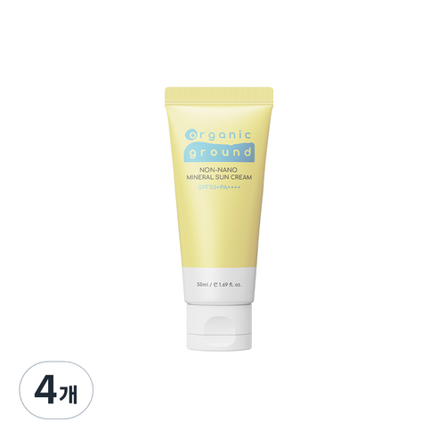 논나노 미네랄 선크림 SPF50+ PA++++, 50ml, 4개